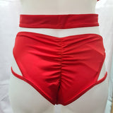 POLERCODE Venus High Waisted Shorts - Red Lace