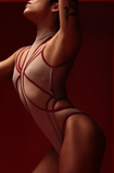 ROLLING Vertigo Bodysuit - Beige/Red