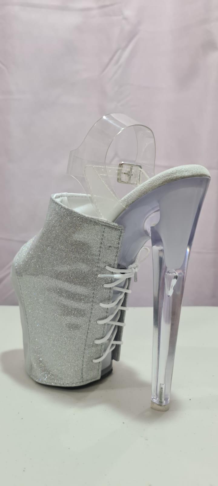 Z PLANET Platform Protectors - Glittery Silver with Laces