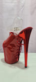 Z PLANET Platform Protectors - Glittery Red with Laces
