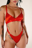 CXIX Aphrodite Bodysuit - Red Satin