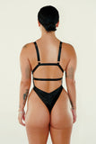 CXIX Aphrodite Bodysuit - Black Satin
