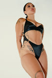 CXIX Aphrodite Bodysuit - Black Satin