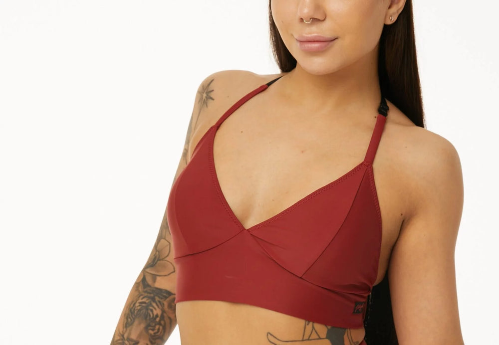 POLERINA Bikini Top - Maroon