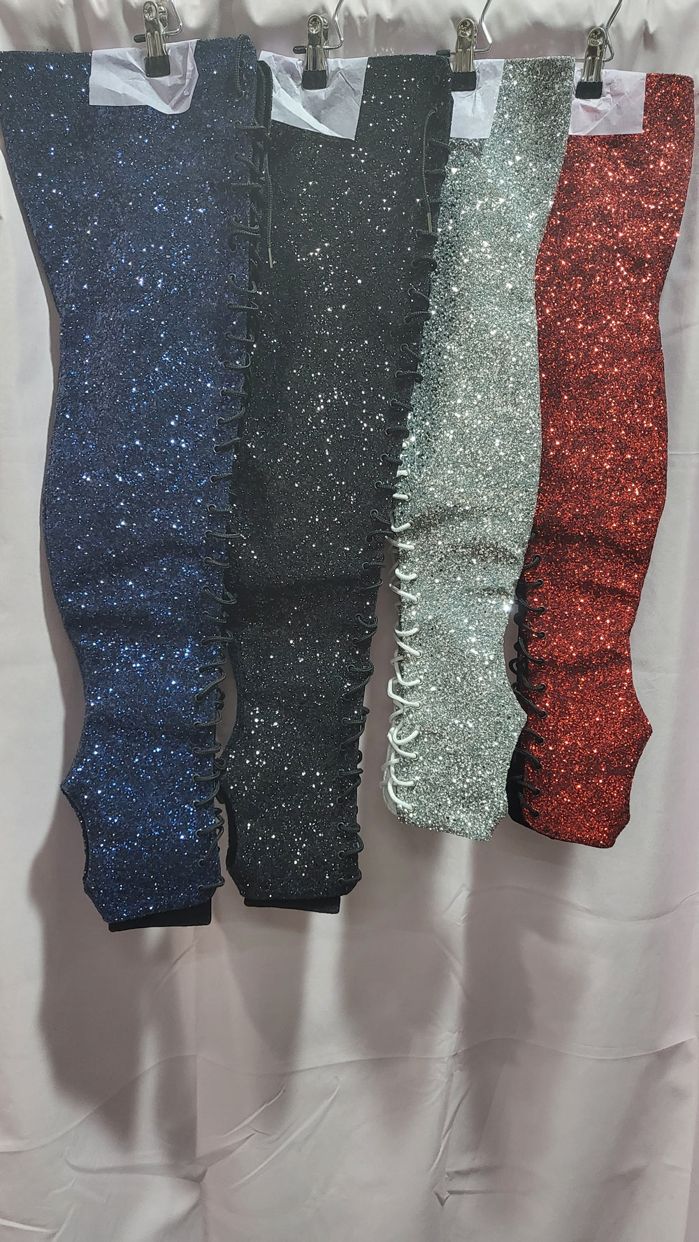 Z PLANET Thigh High Bootsleeves - Silver Glitter