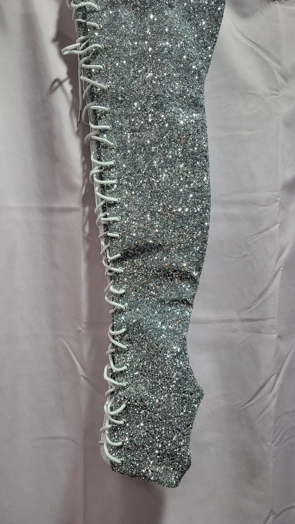 Z PLANET Thigh High Bootsleeves - Silver Glitter