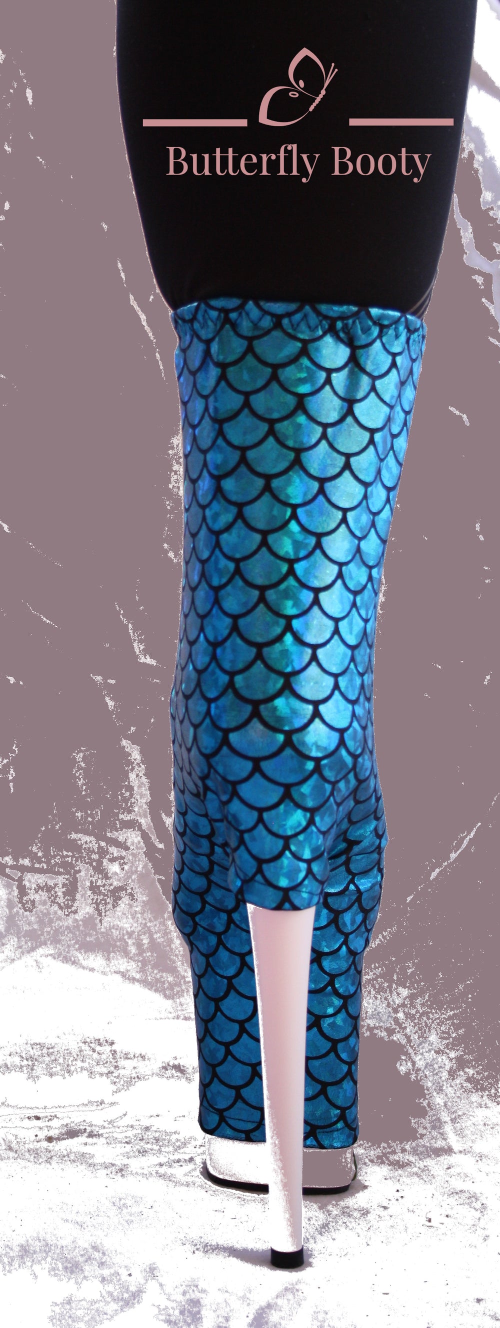 BUTTERFLY BOOTY Boot Covers - Blue Scales