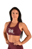 OFF THE POLE Signature Sports Bra - Burgundy *SIZE XS & L ONLY*