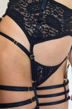 SORTE Temptation Garter Belt - Black Lace