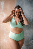 SWAY Tess High Waisted Shorts - Green Aventurine *SIZE XXL ONLY*