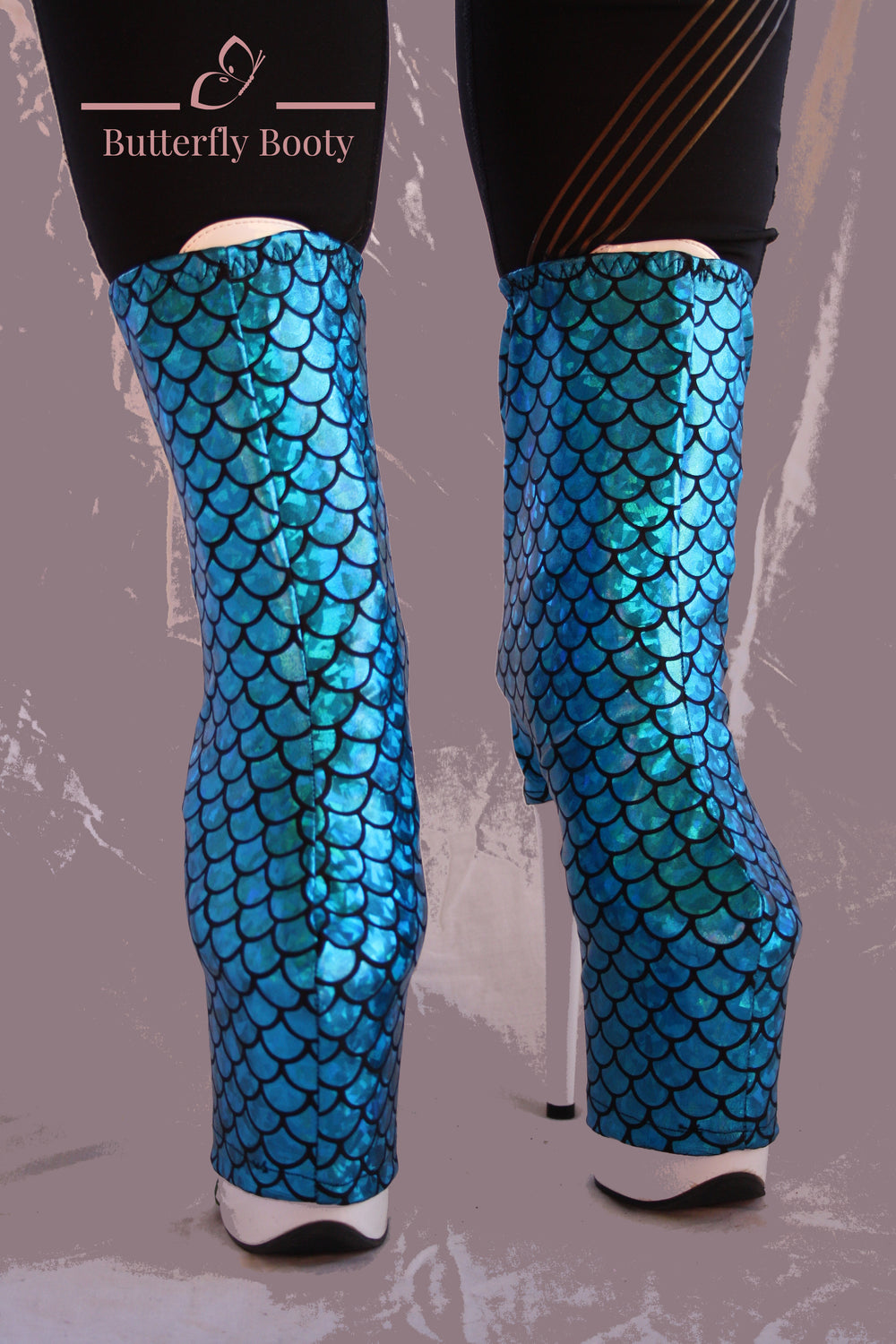 BUTTERFLY BOOTY Boot Covers - Blue Scales