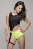 CARO LINE Neon High Waisted Shorts - Lime *SIZE S ONLY*