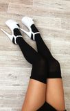LUNALAE Thigh High Socks - Black