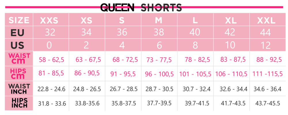 QUEEN Shorts - Crystal Pink *SIZE XS & L ONLY*