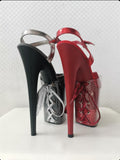 Z PLANET Platform Protectors - Crystal Clear PVC with Red Sparkle Laces