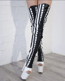 Z PLANET Thigh High Bootsleeves - Stripes