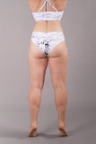 OFF THE POLE Classic Scrunch Shorts - White Marble *SIZE L ONLY*
