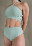 ALINA POLE Agile Top - Satin Green *SIZE L ONLY*