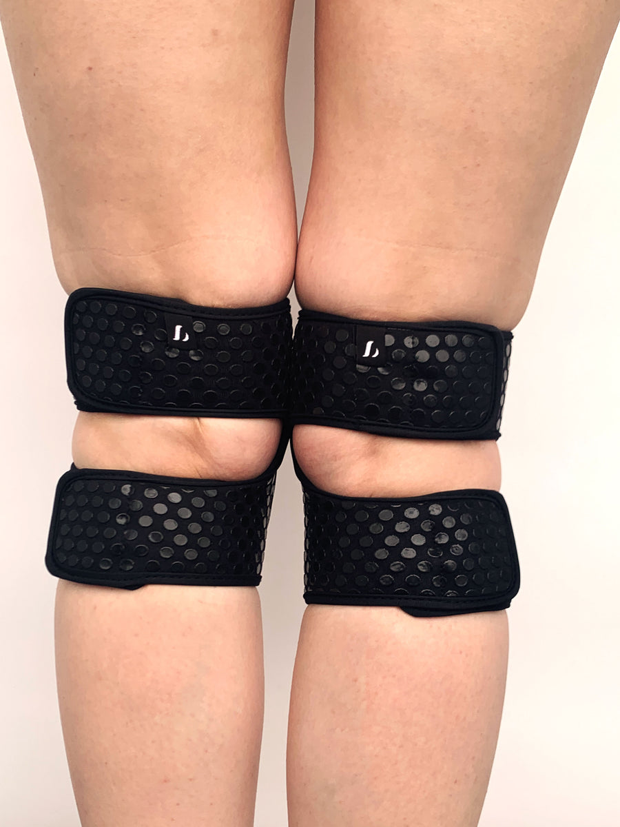 LUNALAE Velcro Sticky Grip Knee Pads - Black