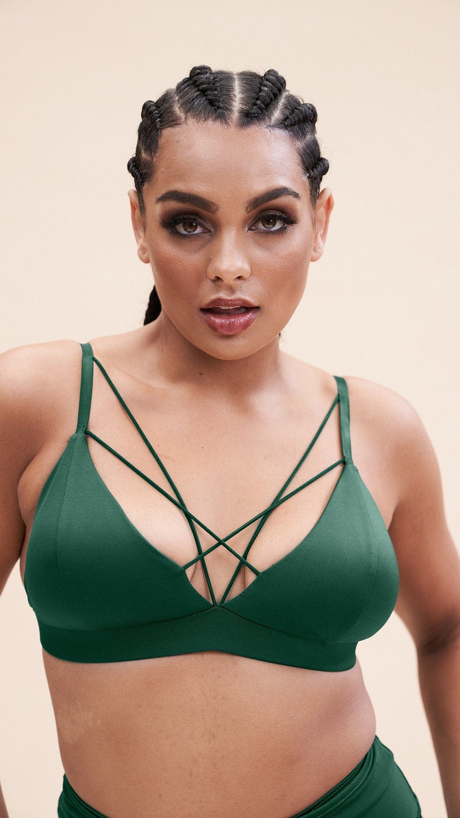 LUNALAE Lily Bra Top Recycled - Moss Green