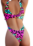 CLEO THE HURRICANE Monokini/Bodysuit - Neon Leopard