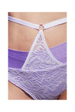 CARO LINE Romantic Lace High Waisted Shorts - Lilac